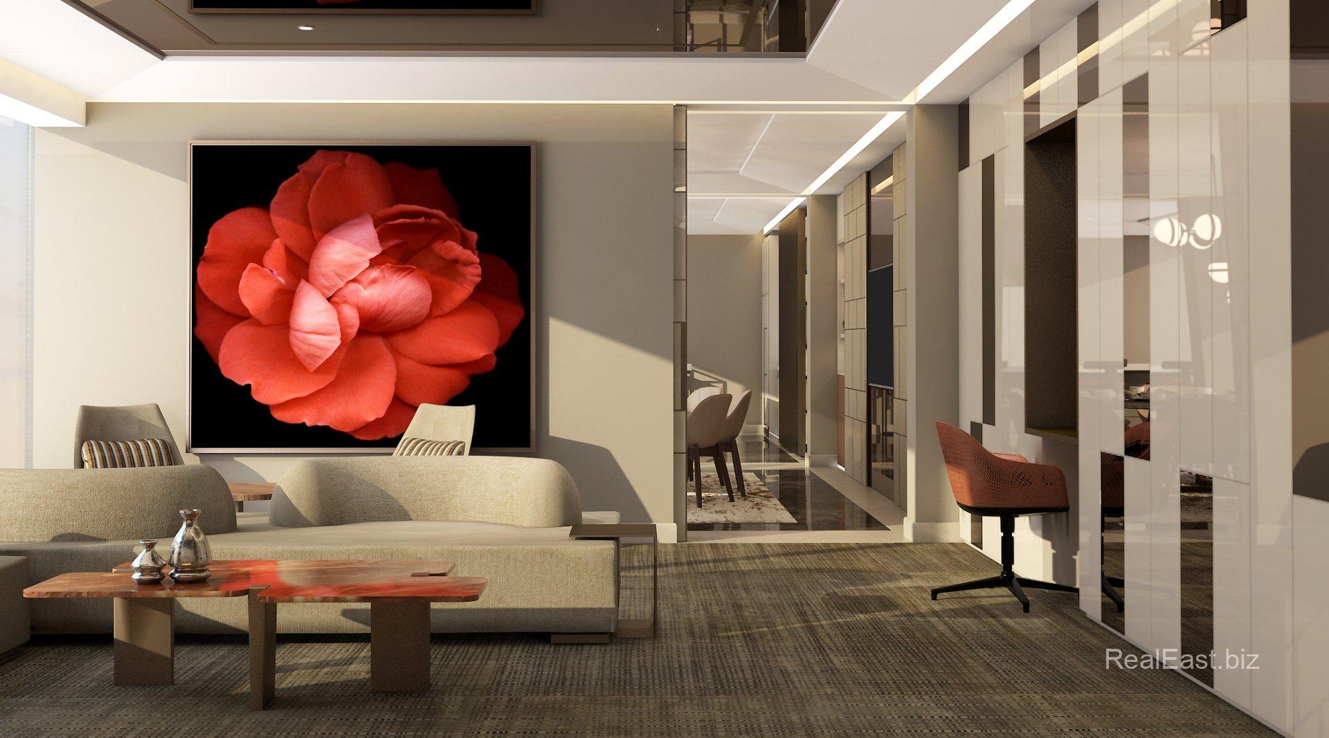 Stylish 1+1 Apartment with Sea View in Prestigious Istanbul District